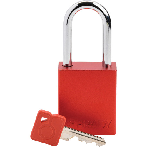 Lockout Padlock, Safety Padlock, Keyed Different, Aluminum, 1-1/2" Width Nassau Supply