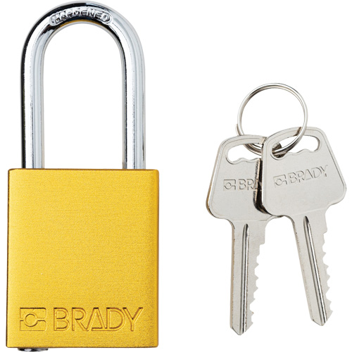 Lockout Padlock, Safety Padlock, Keyed Different, Aluminum, 1-1/2" Width Nassau Supply