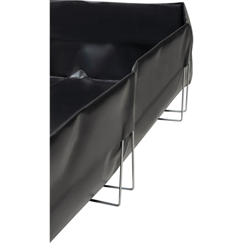 Berme &agrave; support en fil m&eacute;tallique, Capacit&eacute; 4488 gal. US, 12' la x 50' lo x 12" h, Support en L Nassau Supply
