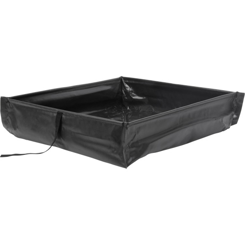 Collapsible Roll-Up Spill Berm, 60 US gal. Capacity, 4' W x 4' L x 6" H Nassau Supply