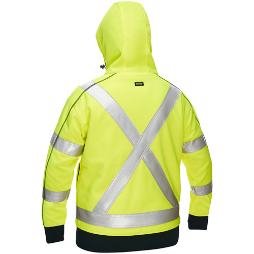 Coton ouat&eacute; doubl&eacute; de sherpa avec capuchon &agrave; fermeture &eacute;clair compl&egrave;te et X au dos Bisley pour femmes, Petit, Jaune lime haute visibilit&eacute; Nassau Supply