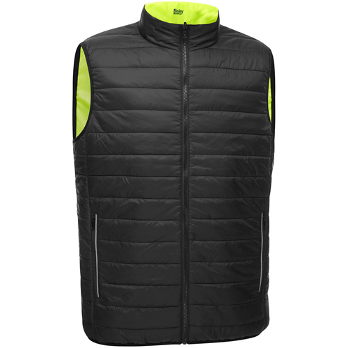 Veste bouffante r&eacute;versible avec X au dos Bisley, Jaune lime haute visibilit&eacute;, Moyen, Polyester Nassau Supply