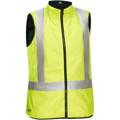 Veste bouffante, enveloppante et r&eacute;versible avec X au dos Bisley pour femmes, Jaune lime haute visibilit&eacute;, 3T-Grand, Polyester Nassau Supply