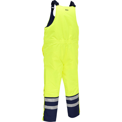 Bisley&reg; Extreme Cold Bib Overall, Polyester, Small, High Visibility Lime-Yellow Nassau Supply