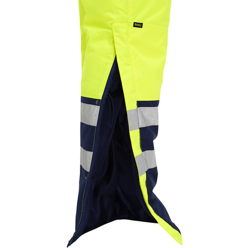 Bisley&reg; Extreme Cold Bib Overall, Polyester, Small, High Visibility Lime-Yellow Nassau Supply