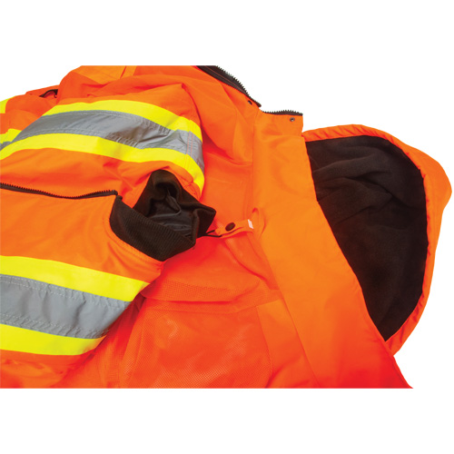 Parka d'hiver imperm&eacute;able 7-en-1, Orange haute visibilit&eacute;, Moyen Nassau Supply