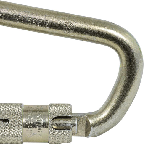 CP-03015-1 Zinc Plated Carabiner with 1" Gate Opening, Steel Nassau Supply