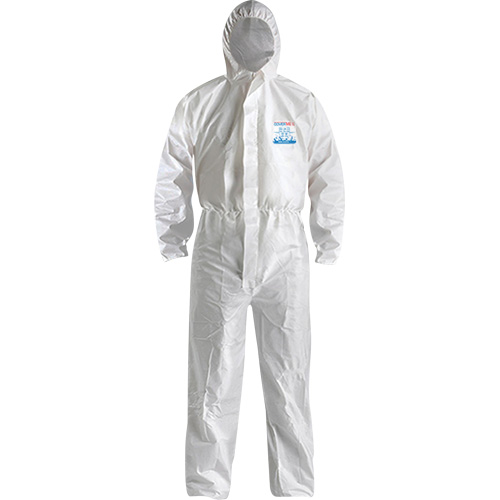 Combinaison CoverMe XP1800 de type 5/6 avec capuchon, Moyen, Blanc, Microporeux Nassau Supply