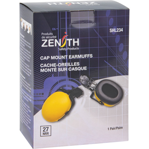Passive Ear Muffs, Cap Mount, 27 NRR dB Nassau Supply