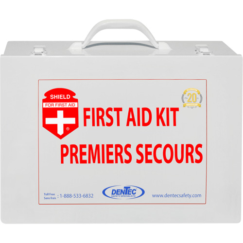 Trousse de premiers soins Shield, R&eacute;pond ou surpasse la norme CSA Z1220-24 type 3 environnements &agrave; haut risque, Moyen (26-50 travailleurs) Nassau Supply