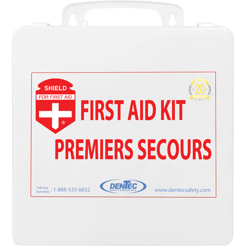 Trousse de premiers soins Shield, R&eacute;pond ou surpasse la norme CSA Z1220-24 type 2 environnements &agrave; faible risque, Moyen (26-50 travailleurs) Nassau Supply