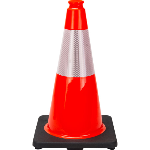 Premium Traffic Cone, 18", Orange, 6" Reflective Collar(s) Nassau Supply