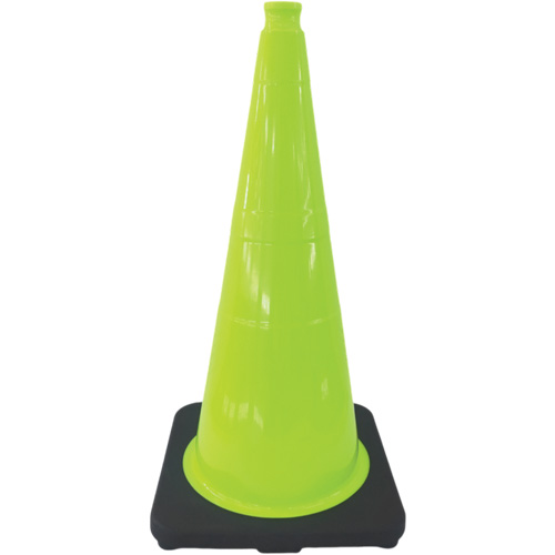 C&ocirc;ne de signalisation de premi&egrave;re qualit&eacute;, 18", Vert lime Nassau Supply