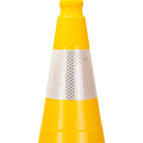 Premium Traffic Cone, 28", Yellow, 4" Reflective Collar(s) Nassau Supply
