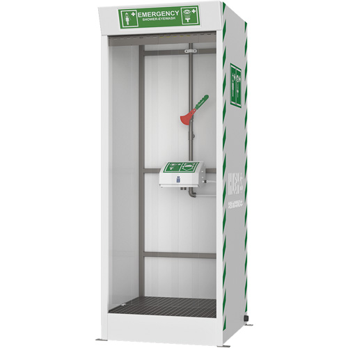 Cabine de douche d'urgence et douche oculaire/faciale couvert Nassau Supply