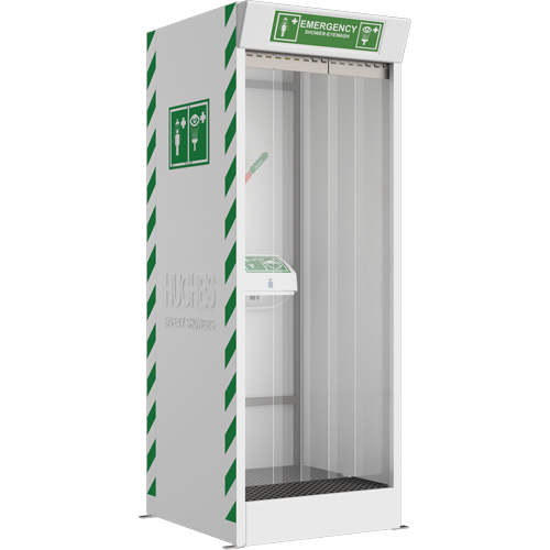 Cabine de douche d'urgence et douche oculaire/faciale couvert Nassau Supply
