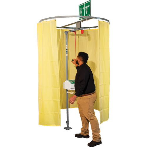 Pipe Mounted Safety Shower Modesty Curtain Nassau Supply