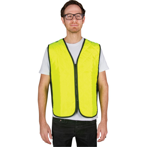 Evaporative Cooling Vest, Medium, High Visibility Lime-Yellow Nassau Supply