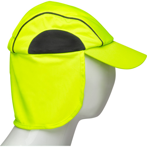 Chapeaux de refroidissement avec voiles pour le cou, Lime haute visibilit&eacute; Nassau Supply