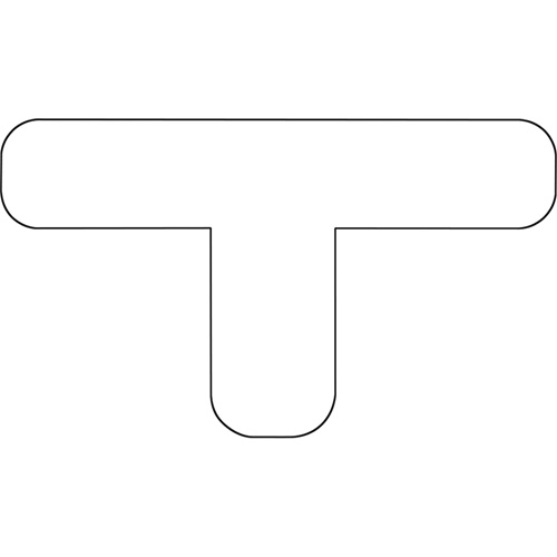 Formes pour le marquage des planchers, T, 9,5" lo x 6,5" la, Blanc, Vinyle Nassau Supply