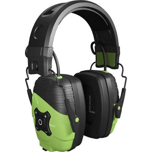 &eacute;couteurs Bluetooth Link Aware vert s&eacute;curit&eacute;, Style Bandeau, 25 dB Nassau Supply