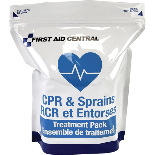 9-Piece CPR & Sprains Refill Pack for Emergency Response First Aid Kit Nassau Supply