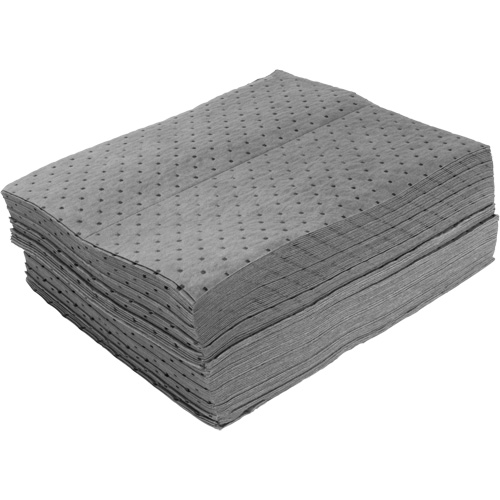 Bonded Sorbent Pads, Universal, 15" x 19", 12 gal. Absorbancy Nassau Supply