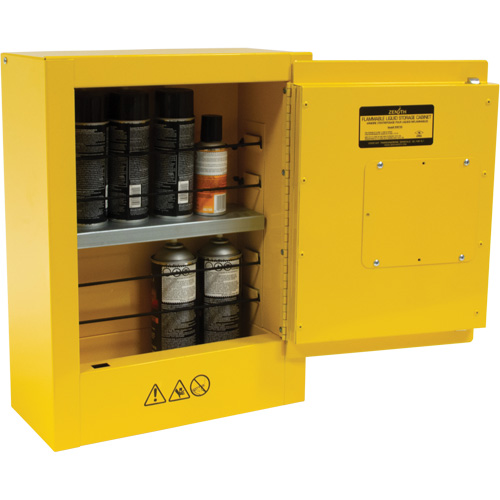 Mini Flammable Safety Cabinet, 2 Gal., 1 Door, 17" W x 22" H x 8" D Nassau Supply
