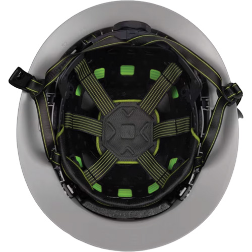 Fibre Metal Climbing Style Helmet with Full Brim, Meets CSA Type 2, Ratchet Suspension, Vented Nassau Supply