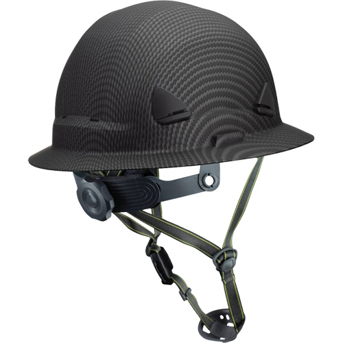 Casque Fibre Metal de style escalade avec bordure compl&egrave;te, R&eacute;pond aux normes CSA type 2, Suspension Rochet, Non ventil&eacute; Nassau Supply