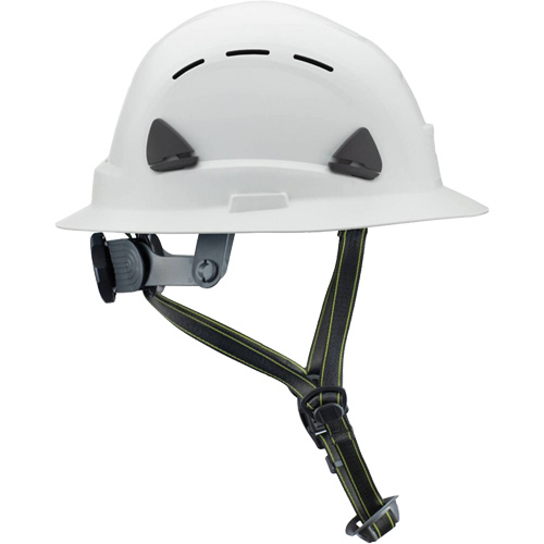 Fibre Metal Climbing Style Helmet with Full Brim, Meets CSA Type 2, Ratchet Suspension, Vented Nassau Supply