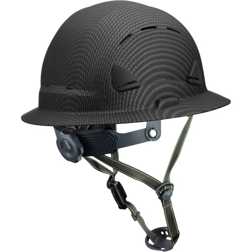 Fibre Metal Climbing Style Helmet with Full Brim, Meets CSA Type 2, Ratchet Suspension, Vented Nassau Supply
