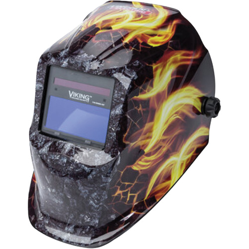 VIKING 1740 Ignition Auto-Darkening Welding Helmet, 3.78" L x 1.67" W View Area, 9 - 13 Shade Range Nassau Supply