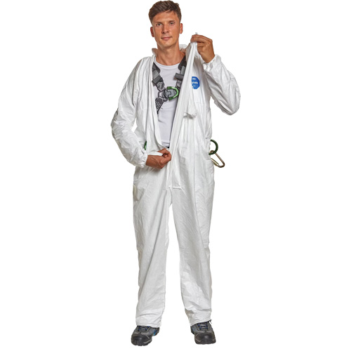 Combinaison jetable compatible avec harnais, Petit, Blanc, Tyvek 500 Nassau Supply