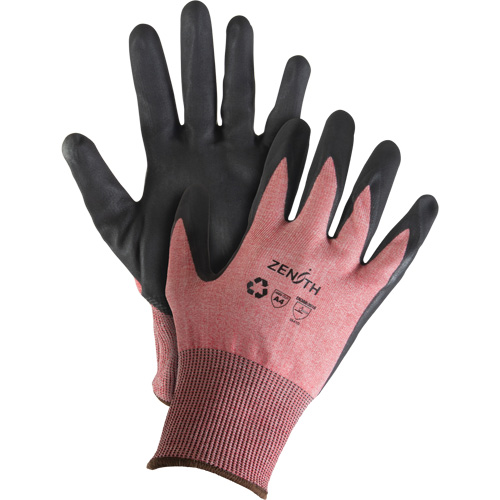 Gants &eacute;cologiques, l&eacute;gers, et r&eacute;sistants &agrave; la coupe, &agrave; haute dext&eacute;rit&eacute;, Taille 10, Calibre 18, Rev&ecirc;tement Mousse de nitrile, Enveloppe en Acier inoxydable/PEHP/rPET, ASTM ANSI niveau A4 Nassau Supply