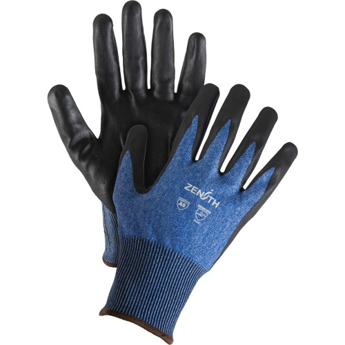 Gants l&eacute;gers et haute dext&eacute;rit&eacute; r&eacute;sistants &agrave; la coupe, Taille 9, Calibre 18, Rev&ecirc;tement Mousse de nitrile, Enveloppe en Acier inoxydable/PEHP/Tungst&egrave;ne, ASTM ANSI niveau A9 Nassau Supply