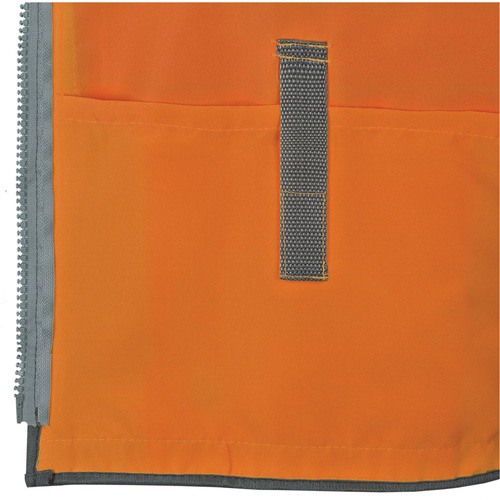 Veste de s&eacute;curit&eacute; pour arpenteur Pioneer avec fermeture &agrave; glissi&egrave;re et dos en maille, Orange haute visibilit&eacute;, Petit, Polyester Nassau Supply