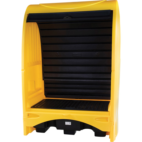 2-Drum Hard Cover Spill Pallet, 43.11" L x 61.61" W x 83.07" H, 1433 lbs. Load Capacity Nassau Supply
