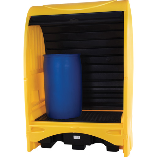 2-Drum Hard Cover Spill Pallet, 43.11" L x 61.61" W x 83.07" H, 1433 lbs. Load Capacity Nassau Supply