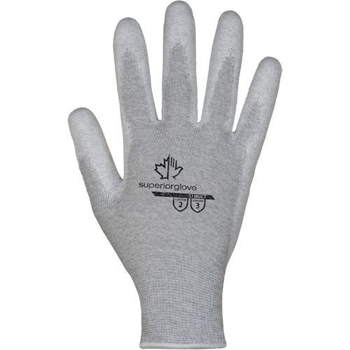 KnitActiv Electrostatic Dissipative Low-Linting White Gloves, 5, Polyurethane Coating, 13 Gauge, Nylon/Cotton Shell Nassau Supply