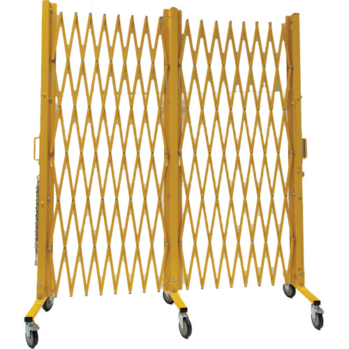Barri&egrave;re extensible, 84" h x 20' lo, Jaune Nassau Supply