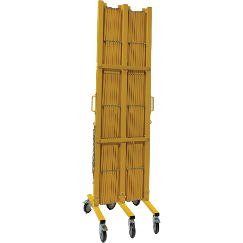 Barri&egrave;re extensible, 84" h x 20' lo, Jaune Nassau Supply