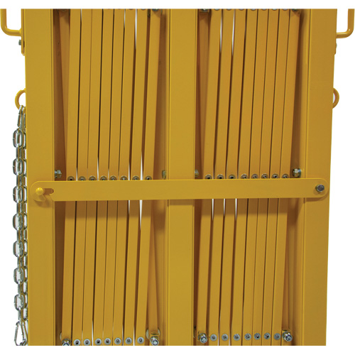Barri&egrave;re extensible, 84" h x 20' lo, Jaune Nassau Supply