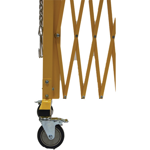 Barri&egrave;re extensible, 84" h x 20' lo, Jaune Nassau Supply