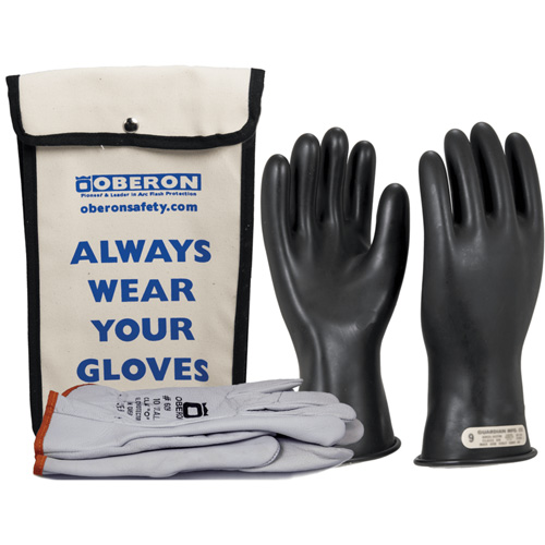 Ensemble de gants en caoutchouc pour l'&eacute;lectricit&eacute; de classe 00, 8, 11" lo, 20 cal/cm², NFPA 70E Nassau Supply