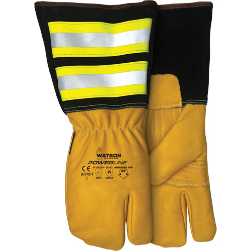 Powerline One-Finger Water-Resistant Mitt, Leather, Medium Nassau Supply