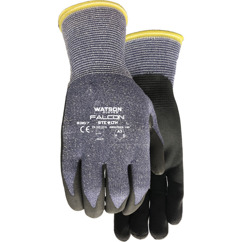 Gants r&eacute;sistant &agrave; la coupe Stealth Falcon 367, Taille Petit, Calibre 15, Rev&ecirc;tement Mousse de nitrile, Enveloppe en Fibre de verre/PEHP/Nylon/Spandex, ASTM ANSI niveau A3/EN 388 niveau C Nassau Supply