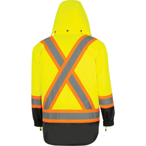 Parka de s&eacute;curit&eacute; d'hiver imperm&eacute;able 7-en-1 5057 Pioneer Yukon, Polyester, Noir/Jaune lime haute visibilit&eacute;, T-petit Nassau Supply