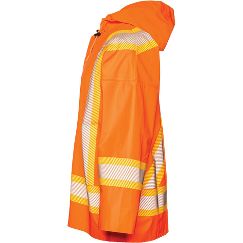 R804 Hurricane Rain Jacket, Small, High Visibility Orange Nassau Supply