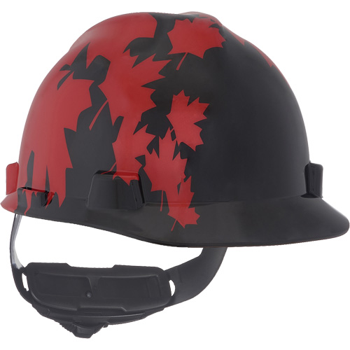 Casque sp&eacute;cialis&eacute; V-Gard, Suspension Rochet, Noir/Rouge Nassau Supply